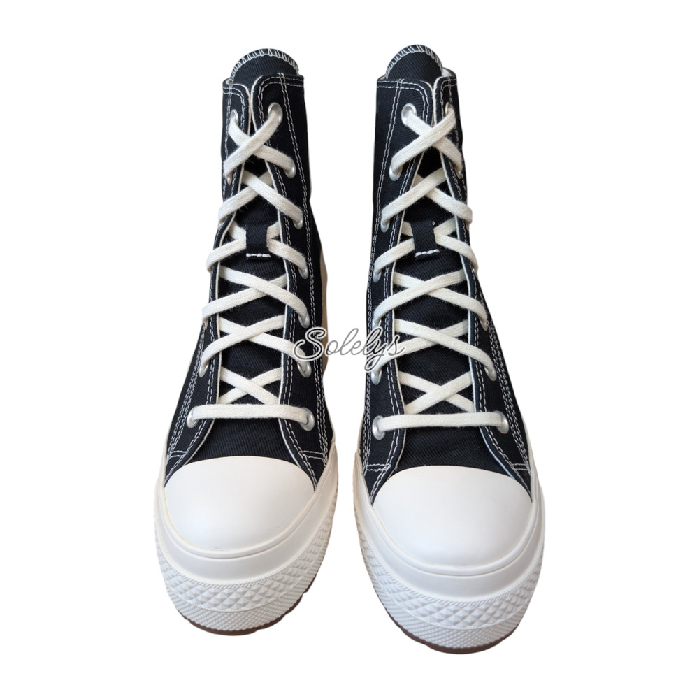 Converse Chuck 70 De Luxe Heel Platform Heel Black Egret Sneaker Boot Womens 8 - Picture 2 of 9